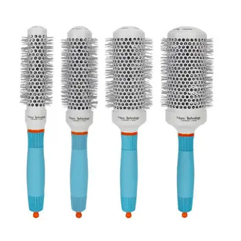 

Professional Styling Comb Blue Aluminum Tube Comb For Cylinder Curly Hair Thermal Conductive Air Aluminum Tube Ceramic Comb New