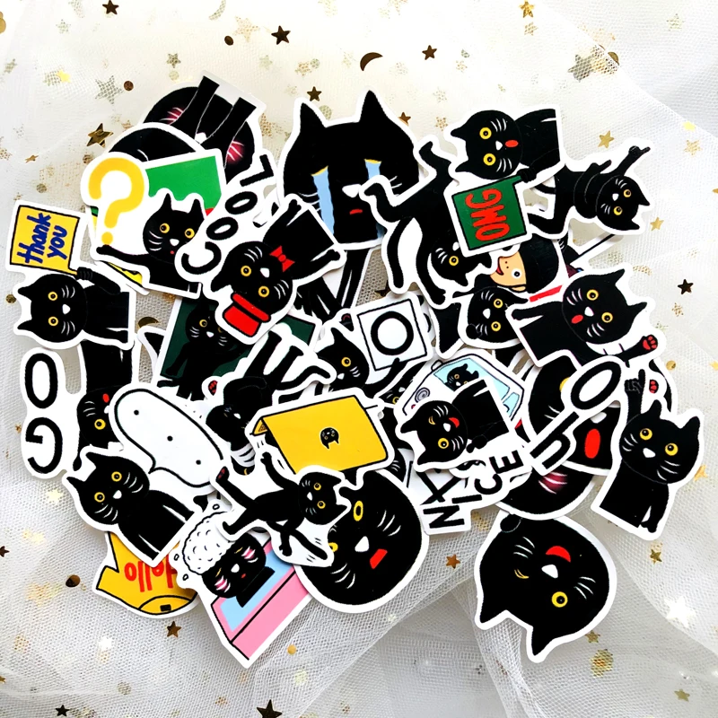 40pcs My cat Decorative Stickers Adhesive Stickers DIY Decoration Diary Japanese Stationery Stickers Children Gift