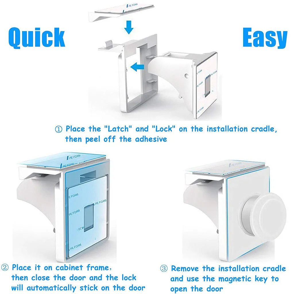 Магнитный детский дверной безопасный замок ограничитель 10 замков+ 2 ключа детский ящик защелка шкаф защита безопасности Невидимые защелки# L15