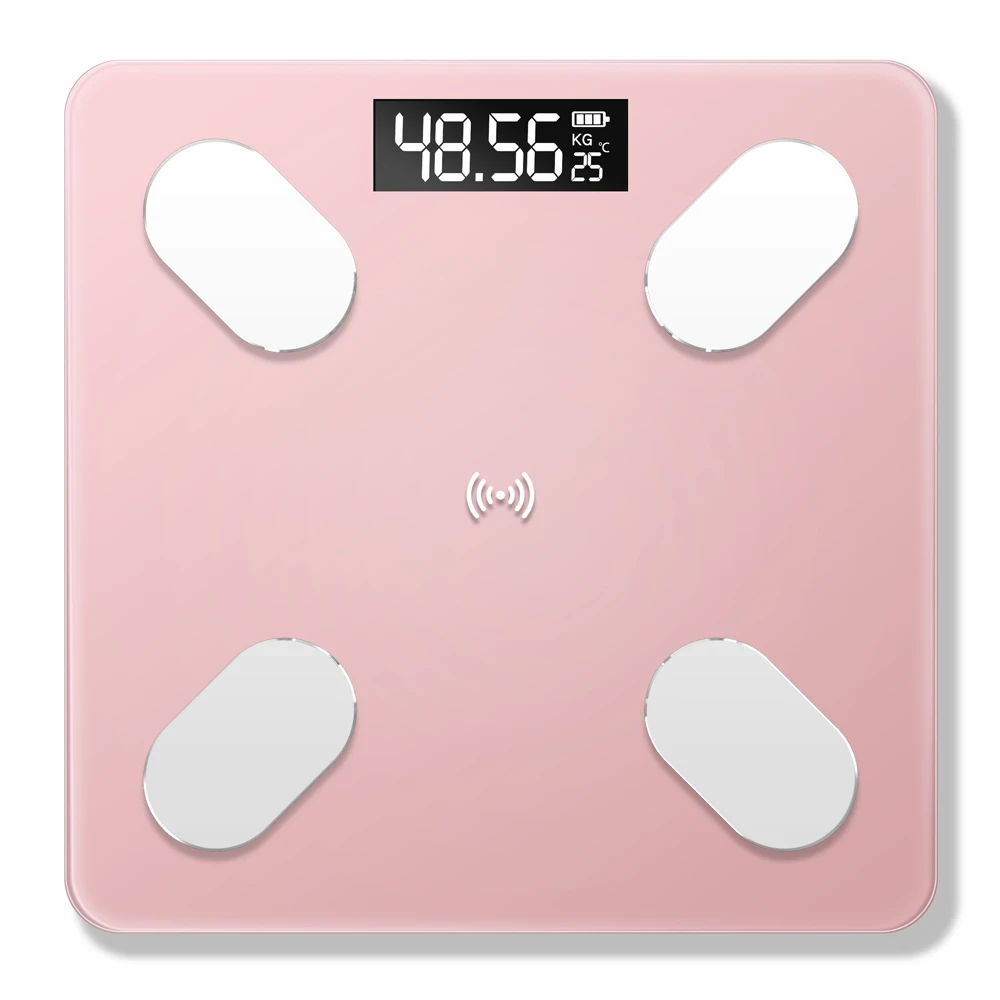 

USB Rechargeable Intelligent BT Digital Body Fat Electronic Scale Measuring Weight with 59 Item Data BT Connection Voice