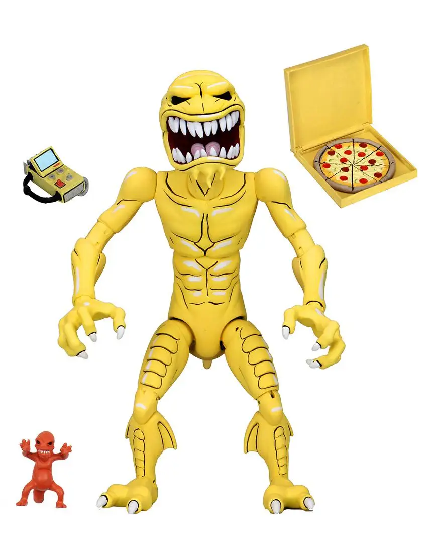 Neca Ultimate Tartarughe Trituratore Krankenhaus Boss Pizza Mostri Animi Classic Mobile Action Figure Giocattoli