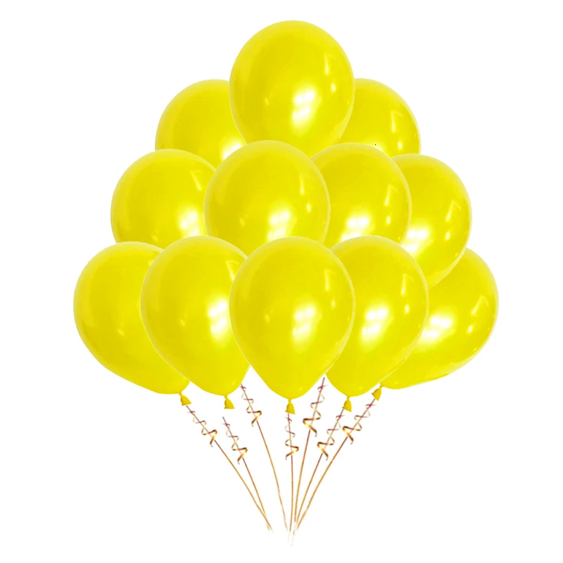 yellow 30 шт. 12 дюймов Новые перламутровые латексные шары Свадебные Dec Золотые и Серебряные Матовые гелиевые шары на день рождения украшения для взрослых - Цвет: yellow