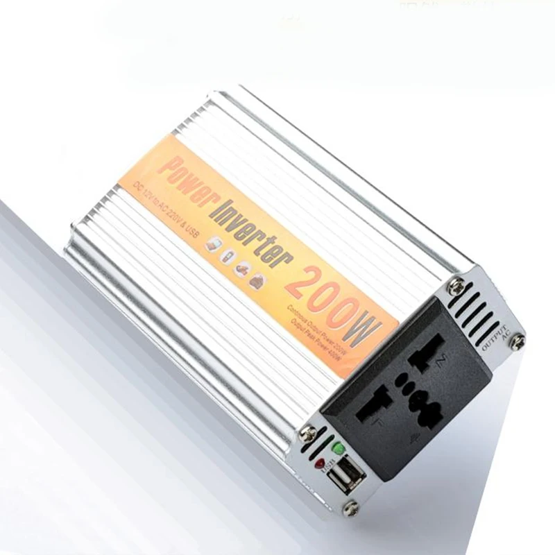 Modified sine wave inverter 200W car power inverter dc 12v to ac 220v auto converter adapter with usb charger adapter