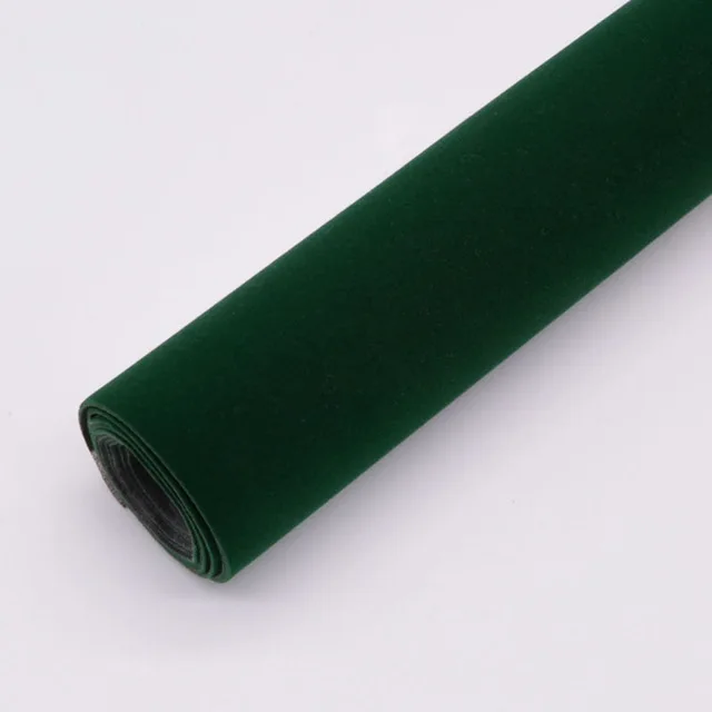 Green 45 см* 1 м бархатная ткань липкий задний клей задние листы флокированная ткань для DIY дизайна - Цвет: Green