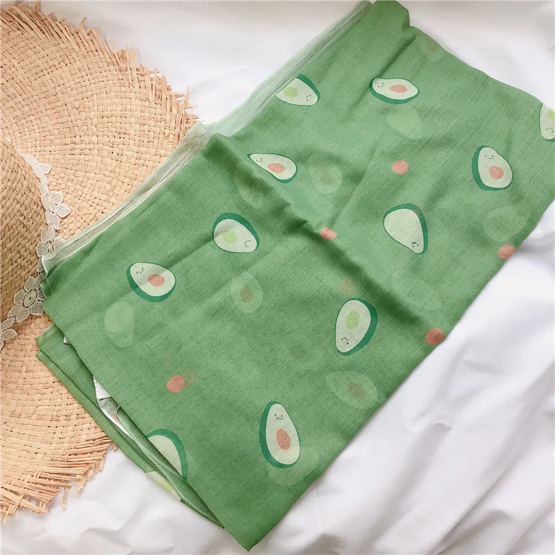 

2019 Newest Fruit Pattern Avocado Pattern Scarf 10pcs/lot