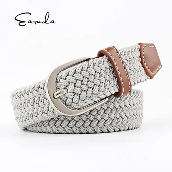 

Earnda Unisex Woven Thin Belt Elastic Casual Belt Student Trend Canvas Belt