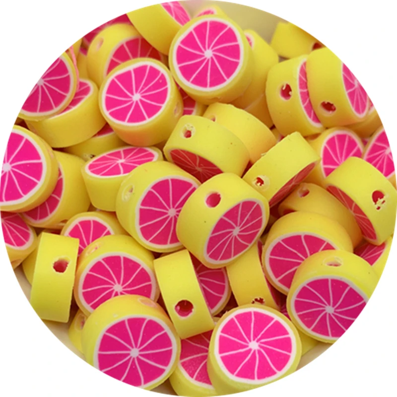 Jewelry Making DIY Handmade Accessories Polymer Clay Beads Fruit Shape Spacer Beads 30pcs