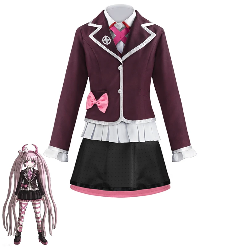 

Danganronpa Utsugi Kotoko Full Cosplay Costumes Including Pink Wig Demon Headdress