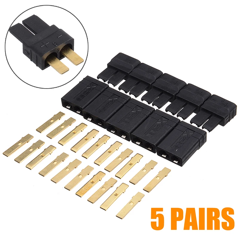 

20pcs T Plug Connector T Plug Connector Adapter Terminals For RC Battery Brushless ESC Accessories