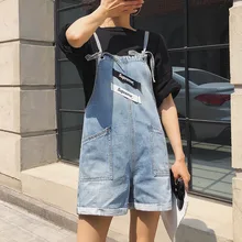 Женские джинсы, летние новые шорты, уличная одежда для бойфренда, широкие карманы, свободные манжеты, комбинезоны размера плюс