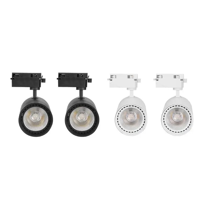 

2pcs COB 30W LED Track Rail Lamp Adjustable Aluminum Store Office Spotlight