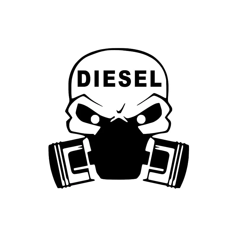

15CM*15CM DIESEL VINYL DECAL GAS MASK CAR STICKER Black/Silver C3-1040