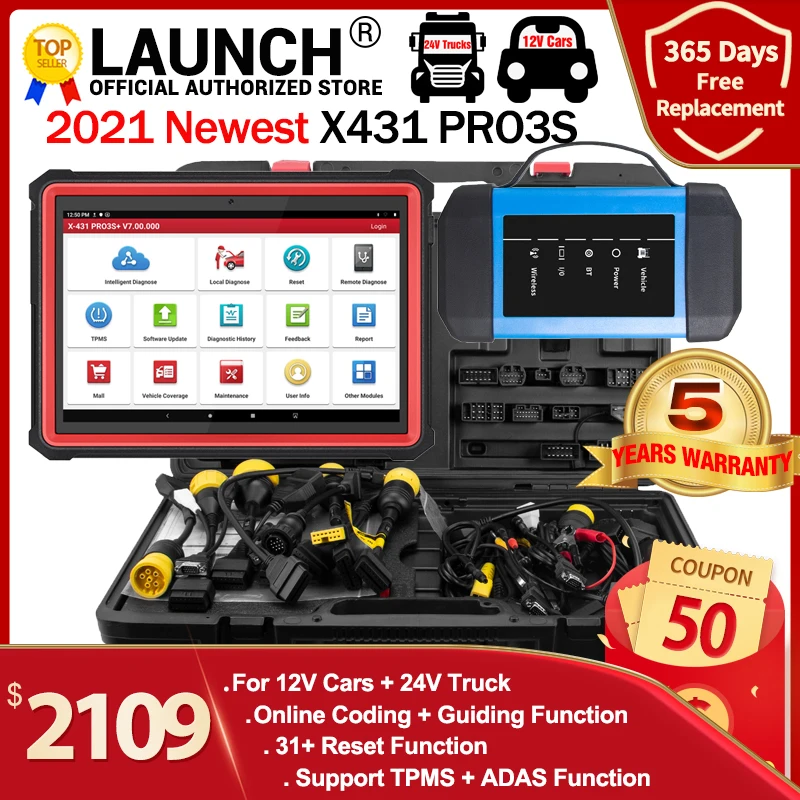 Lançamento x431 pro3s + hdiii 12v/24v carro caminhão ferramenta de diagnóstico auto obd obd2 leitor de código sistema completo varredor diagonístico x431 v pro