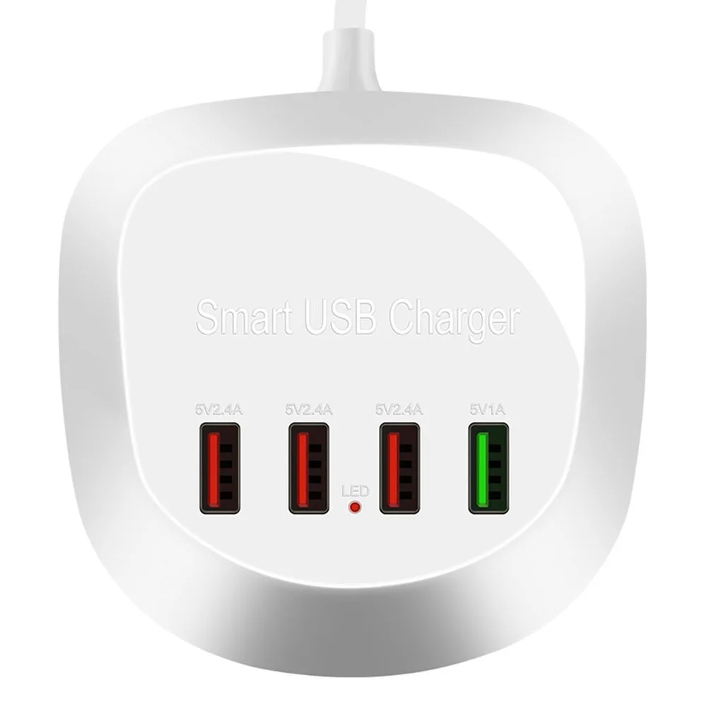 4-Port USB 20W Multi-port Charger Travel Charger With Its Own Line For Business Trip USB Power Strip 2.4A