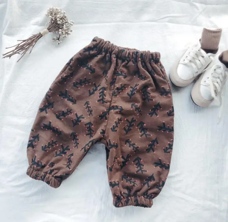 Autumn and winter women's harem pants autumn and winter children's clothing new children plus velvet harem pants