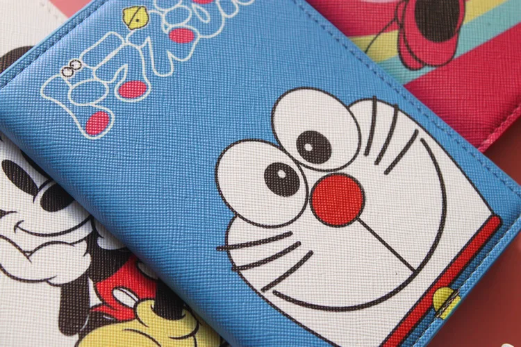 Doraemon машина кошка мультфильм Обложка для паспорта водонепроницаемый паспорт клип ID держатель карты