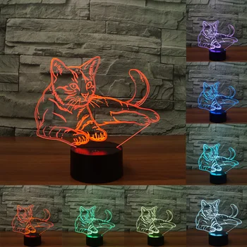 

3D LED Lamp Creative 3D LED Night Lights Novelty Illusion Night Lamp 3D Illusion 7 Colors Table Lamp For Home Decorative Light