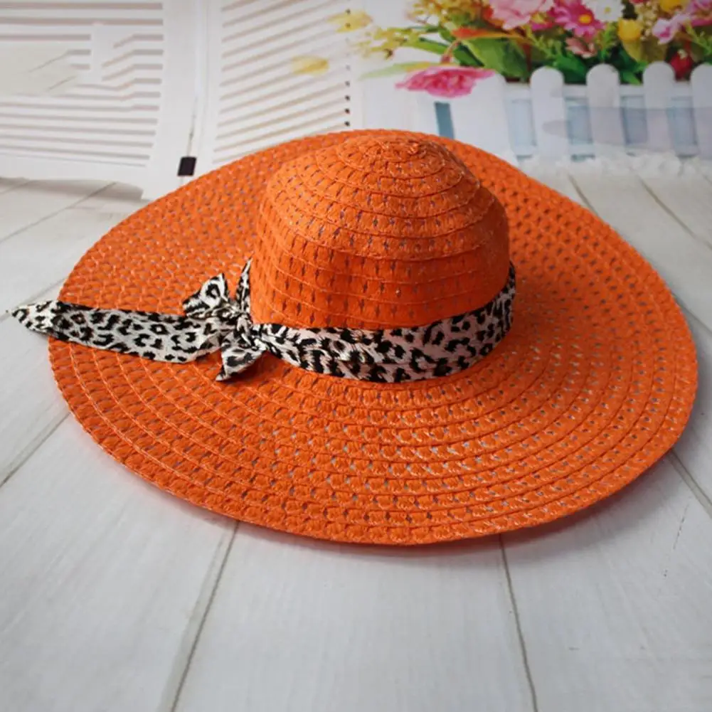 New Summer Sun Wide Brim Girl Lady Floppy Straw Beach Hat Women Cap Casual Female Bowknot Panama Fold Hats Chapeu Feminino