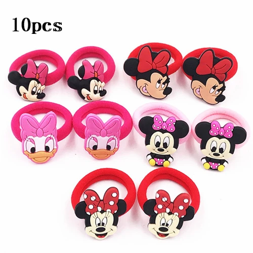 38-10pcs 10 шт./лот, заколки для волос с Микки и Минни, популярные Мультяшные резинки для волос, повязка на голову, рождественские аксессуары для волос для девочек, заколки для волос - Цвет: 38-10pcs
