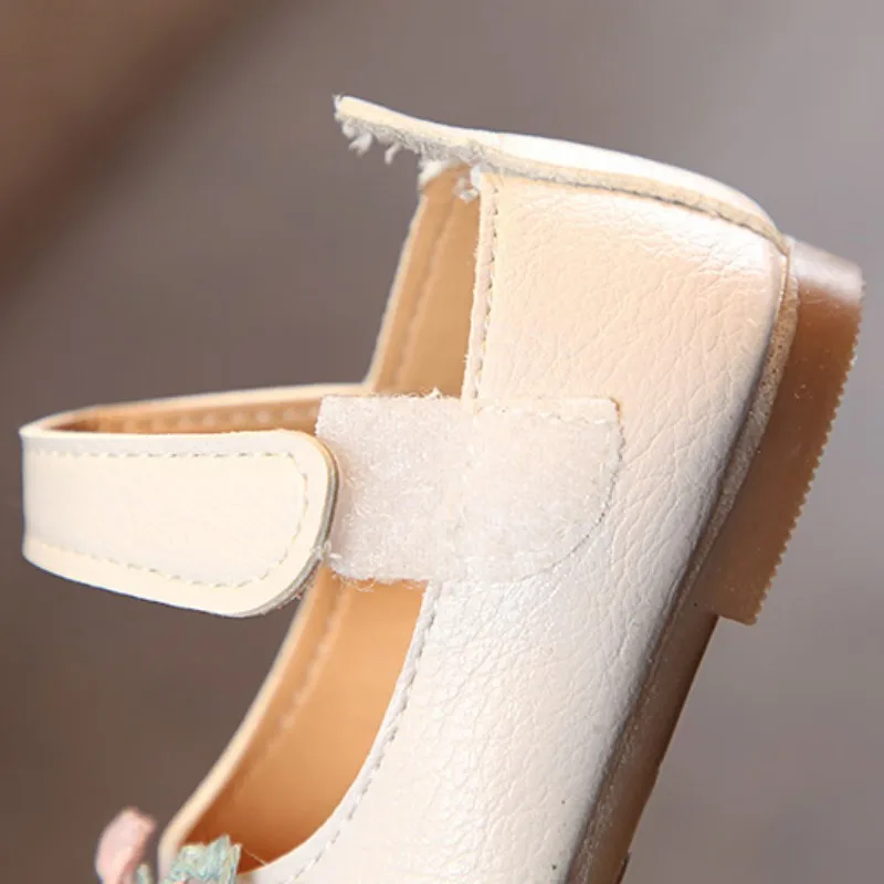 Smartbabyme/Осенняя детская обувь с милым цветком для девочек; мягкая обувь из искусственной кожи для детской кроватки; новорожденная девочка-Новорожденный; обувь принцессы