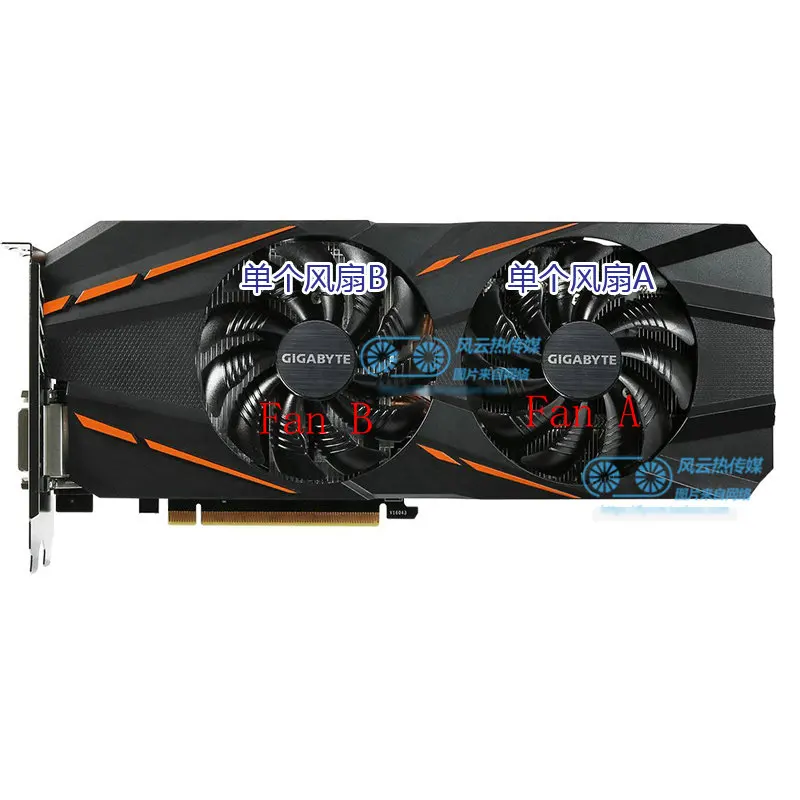 T129215SU для Gigabyte GTX1050 GTX1050Ti GTX1060 GTX1070 RX VEGA56 VEGA64 видеокарта вентилятор охлаждения