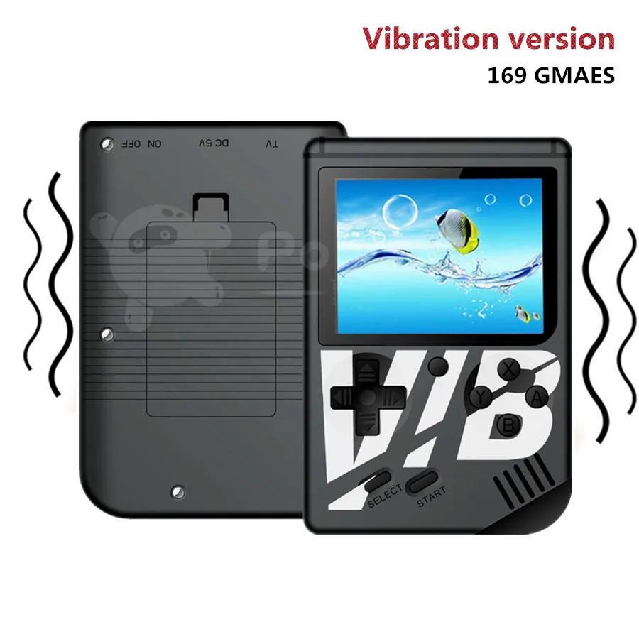

Powkiddy Vibrating Video Game Console Mini Protable VIB Vibrating Handheld Game Player Built in 169 Games
