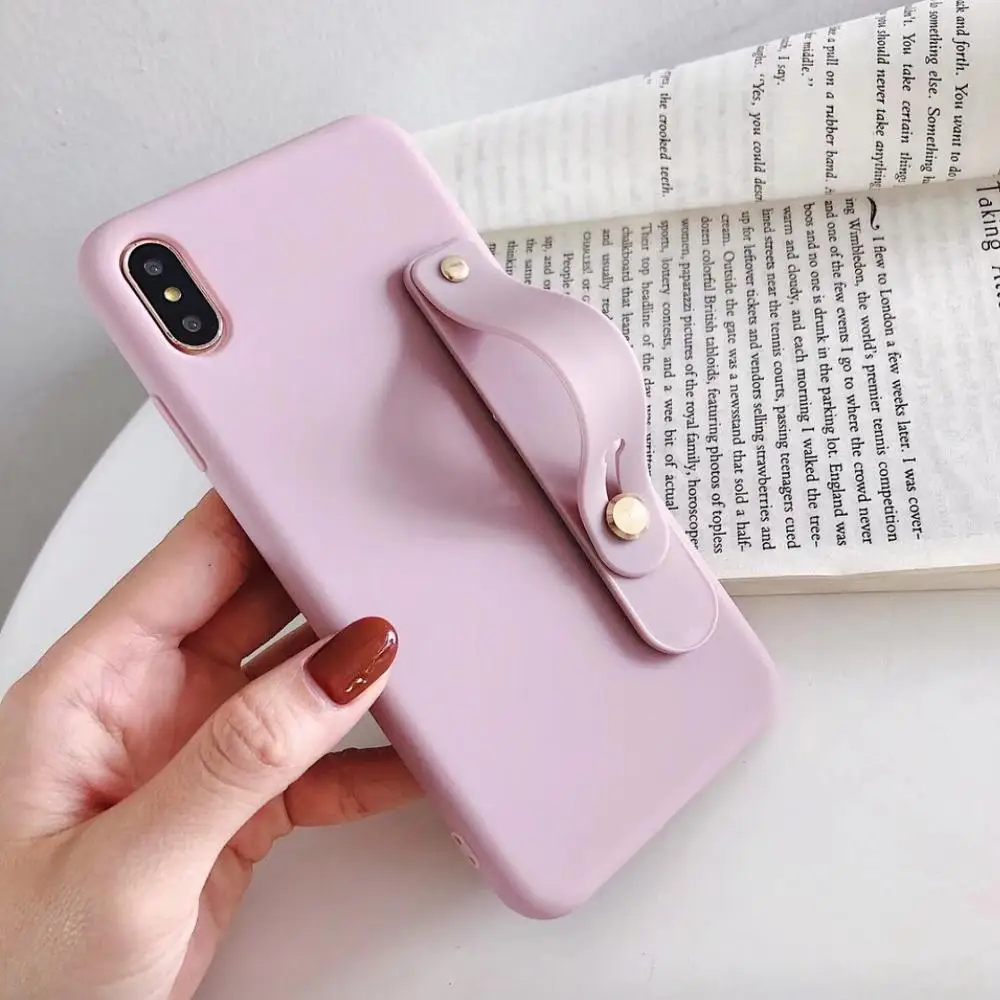 5 Роскошный противоударный чехол с кольцом для iPhone 6S 7 8 Plus, мягкий силиконовый чехол-держатель для XR XS Max, Практичный чехол для 11Pro Max - Цвет: 5