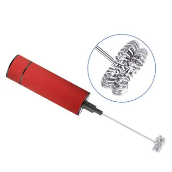 

Double Spring Whisk Head Electric Milk Frother Handheld Milk Foamer Drink Mixer K1AD