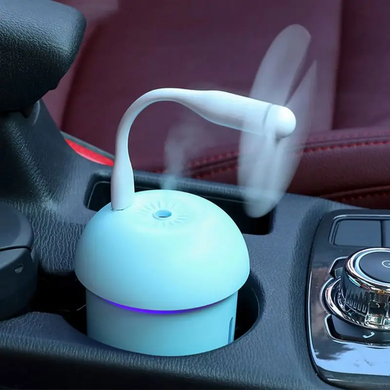 Мини грибной автомобильный очиститель воздуха увлажнитель диффузор с USB вентилятором светодиодный ночной Светильник
