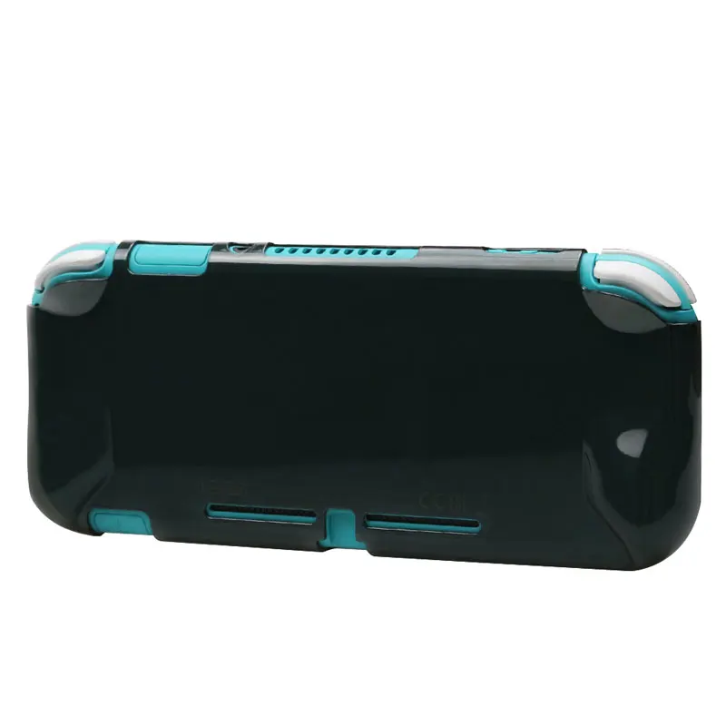 Чехол с кристаллами для nintendo Switch Lite, Жесткий ПК, прозрачная Защитная крышка для NS Lite - Цвет: Черный
