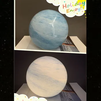 

3D Glass 15cm Warm White Galaxy Lamp Star Moon Lamp Home Decor Night Light Creative Gift AAA Battery Power