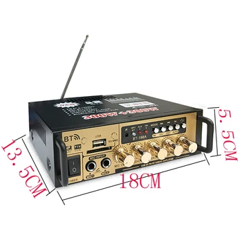 

600W o Power Amplifier with EU Plug 12/220V 2CH Mini HIFI Bluetooth Digital o Amp for Home /Car