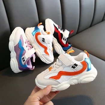 

Children's Sneakers Boys 2020 New Breathable Mesh Girls Casual Shoes Students Fashion Sports Shoes Soft Sole Kids Running Shoes
