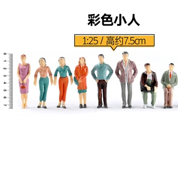 

6pcs Scale characteristic model people the train 1:25 micro plastic scale model toys to collect gifts