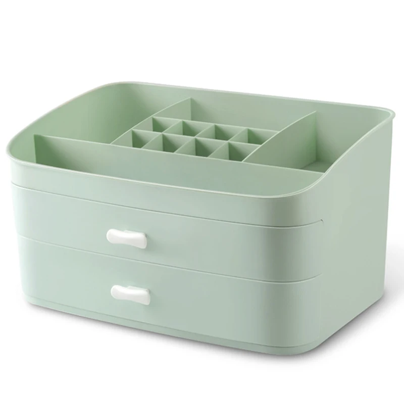 

Plastic Cosmetic Organizer Storage Box Makeup Drawer Container Jewelry Box Casket Holder Desktop Sundries Container