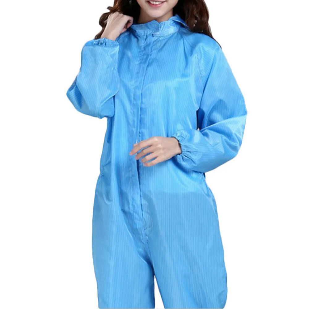

Solid White Safety Clothing Breathable Hooded Unisex Coverall Resistance To Oil Liquid Anti-static Jumpsuits Protective Suit