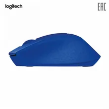 Мышь беспроводная Logitech M330 Silent Plus Blue(синяя, оптическая, 1000dpi, 2.4 GHz/USB-ресивер, бесшумная, под правую руку