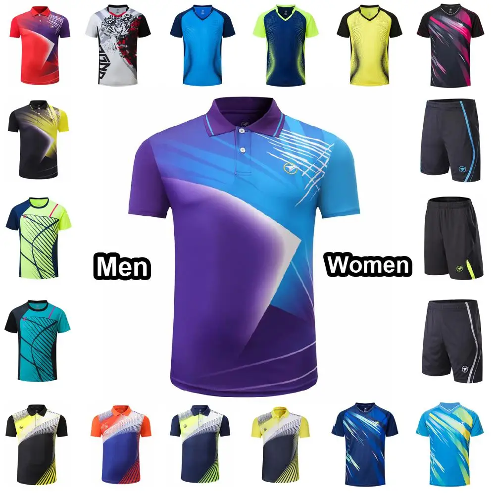 Tennis T Shirts Men Women Girls Boys Tennis Sportwear Badminton Kits Shorts Table Training uniform