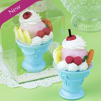 

Ice Cream Shaped Smookless Candle Baby Shower Baptism Party Favor Children Birthday Gift Present Cake Topper