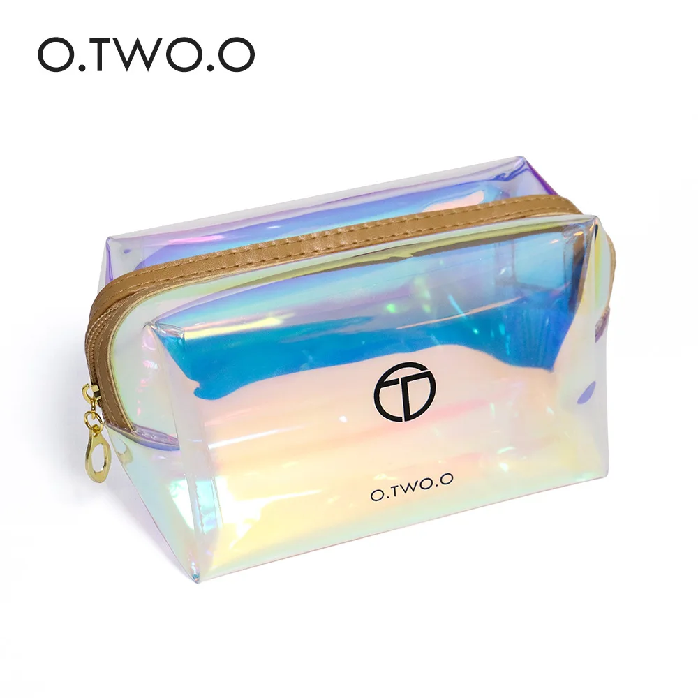 O. TWO. O цветная прозрачная косметичка для путешествий, несессер, органайзер на молнии, набор туалетных принадлежностей, Модный чехол для макияжа