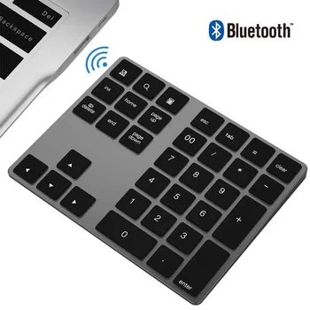 

Mini Wireless Bluetooth Keypad Numeric Keypad Number Pad Keyboard 34 Keys 2.4G For Apple Mac-book Laptop Tablets Type-C Receiver