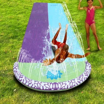 

Backyard Water Slide for Kids Adults Garden Racing Double Water Slides Mat Inflatable Surfboard Summer Spray Water Toys Outdoor
