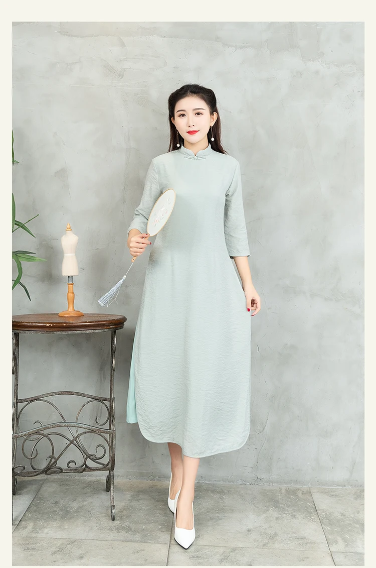 Вьетнам Aodai традиционная одежда ретро Китайский стиль женское платье Ao Dai модифицированное платье cheongsam Cheong sam Азия одежда