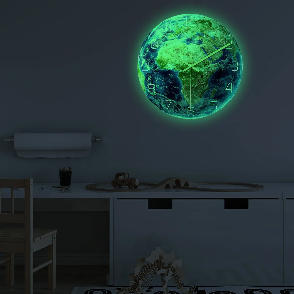 Clock092 ночник земля настенные часы Африка Акриловый материал движение без звука дома декоративные настенные часы