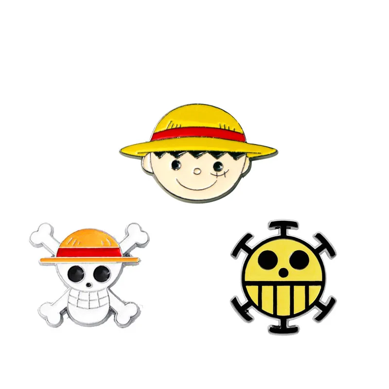 

one piece Luffy brooch Lapel Pin Enamel Pins and Brooches backpack bags badge clothes Gift for Women Kids fashion jewelry