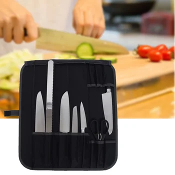 

Kitchen Knife Bag Cutter Roll Bag Durable Water-proof Wear-proof with Rational Structure Portable Practical Multi-functional