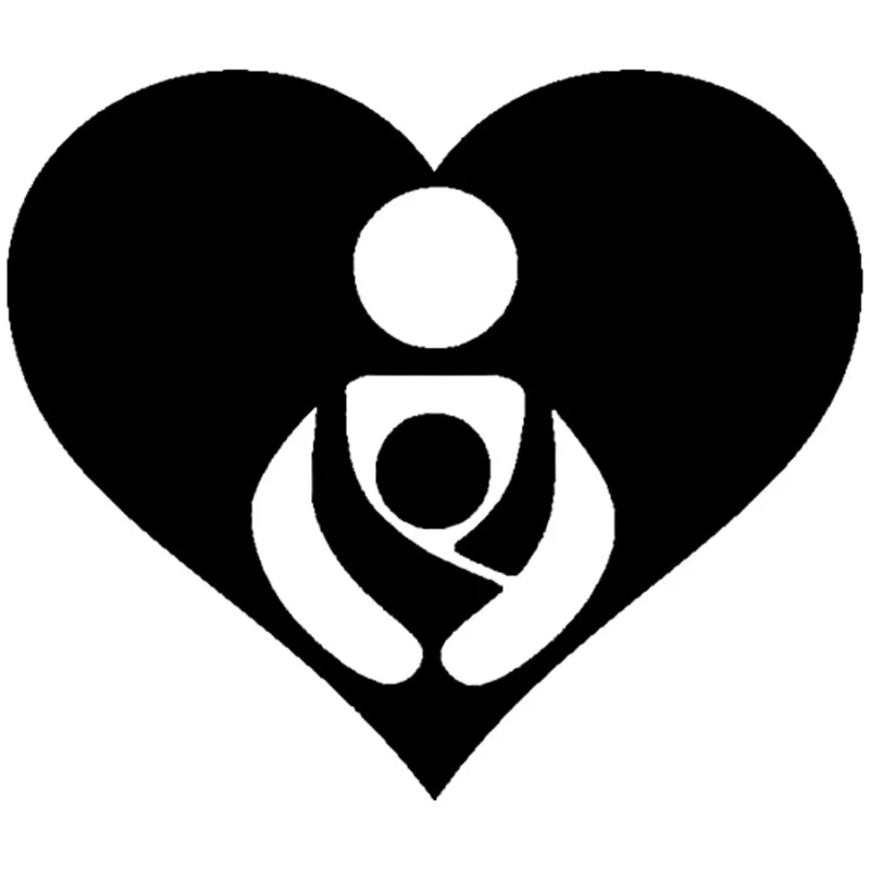 14 см* 12 см Beby ношение сердца креативный компьютер-Стайлинг наклейка на компьютер