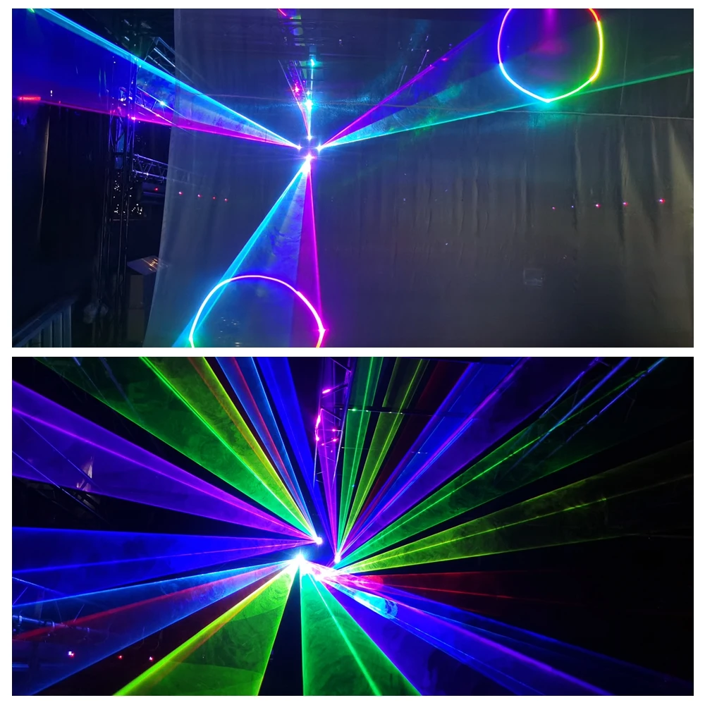 4x3W pełne kolorowy Laser do animacji projektor świetlny 25kppcs skanowania laserowego noc światła 60/108CH sterowania dla Halloween DJ etap