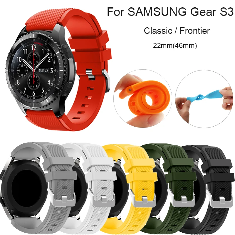 22 мм ремешок для Samsung Gear S3 Frontier/классические часы Huawei GT 2 браслет correa samsung Galaxy 46