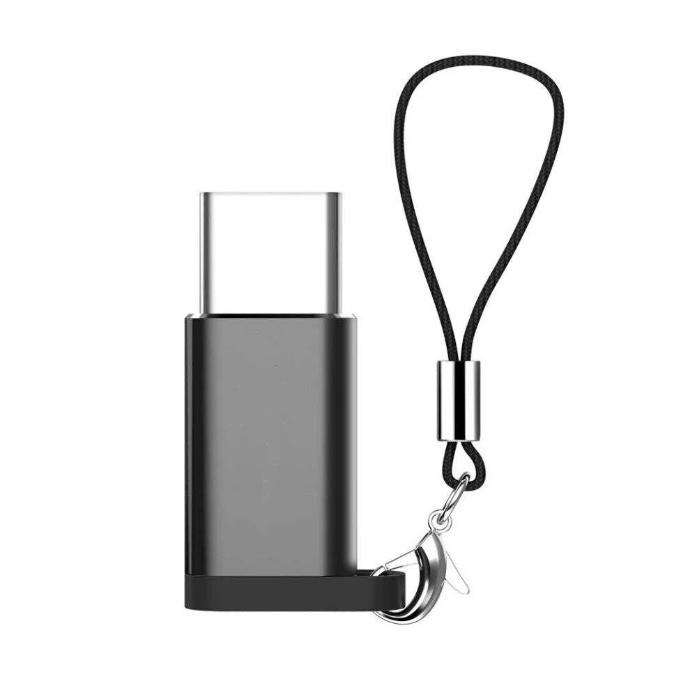USB 3,1 OTG адаптер Micro USB к USB C адаптер Алюминиевый usb type C адаптер для зарядки данных Соединитель с цепью